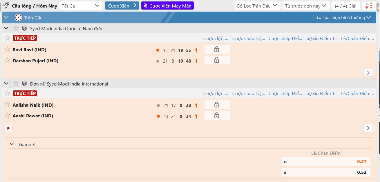 Chi tiết kèo cá cược cầu lông tại Vando88