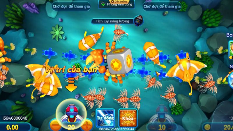 Trò chơi bắn cá online thiết kế giao diện sống động