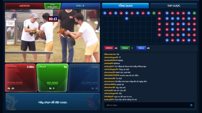 Quan sát người ôm gà để chọn được gà đá hay