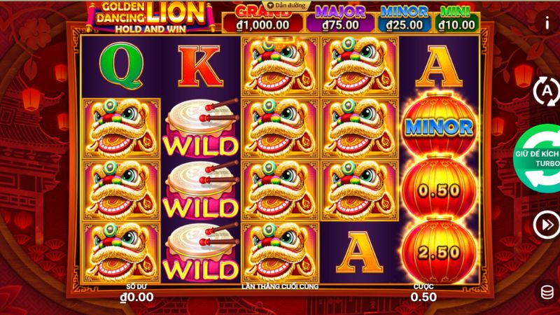 Giao diện game nổ hũ thiết kế đẹp, ấn tượng